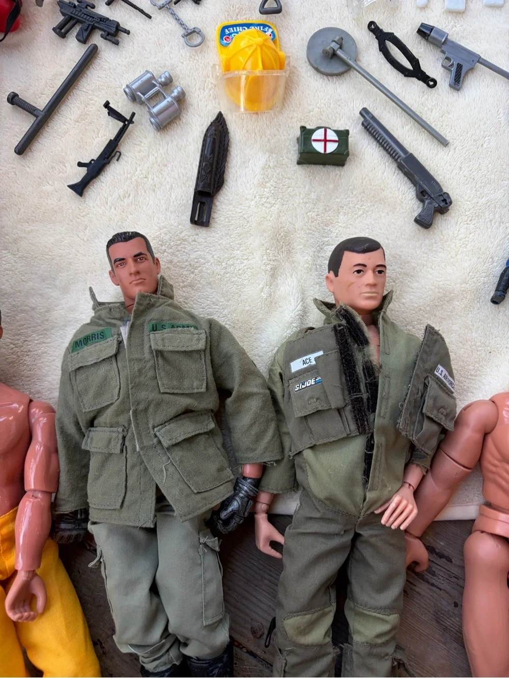Vintage GI Joe/Placo 6-Figures & Military 75+ Accessories Lot -